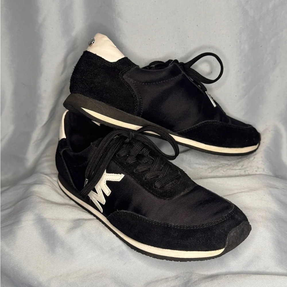 Michael Kors Black Nylon Suede Sneakers – Size 7M / 37
